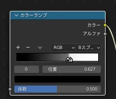 【Blender】エンチャントを加えたような光らせ方 カラーランプの設定